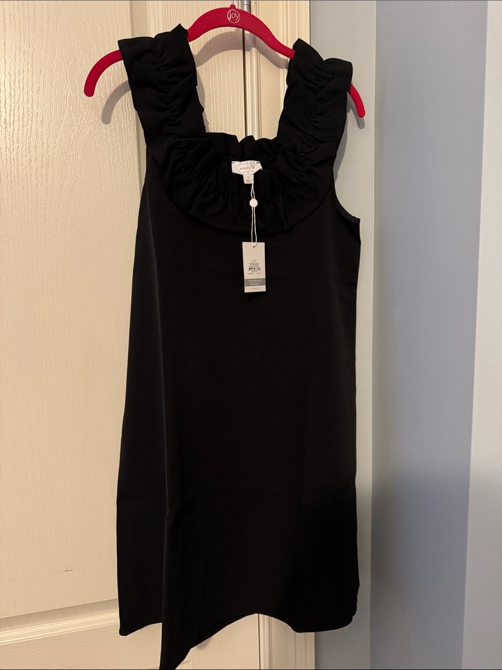 Mud Pie Black Ruffle-Trim Sleeveless Dress
